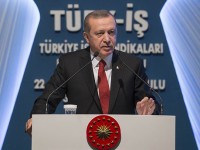 Cumhurbaşkanı Recep Tayyip Erdoğan, Büyük Anadolu Oteli'nde gerçekleştirilen TÜRK-İŞ 22. olağan genel kuruluna katılarak bir konuşma yaptı. (Murat Kaynak - Anadolu Ajansı)