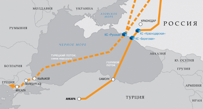 Газпром начал укладку второй нитки Турецкого потока