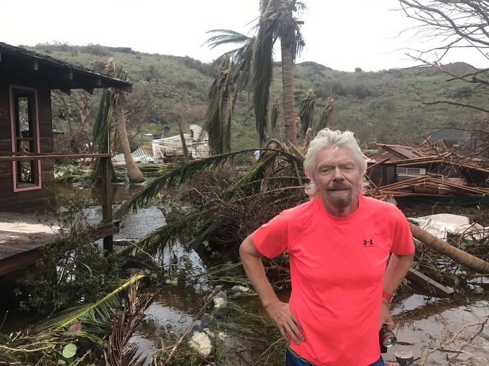 Миллиардер Брэнсон показал, как ураган "Ирма" разрушил его дом