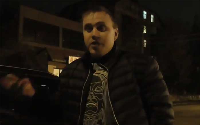 Пьяный судья Владислав Оберемко на BMW X5 угрожает сотрудникам ГАИ пистолетом (видео)