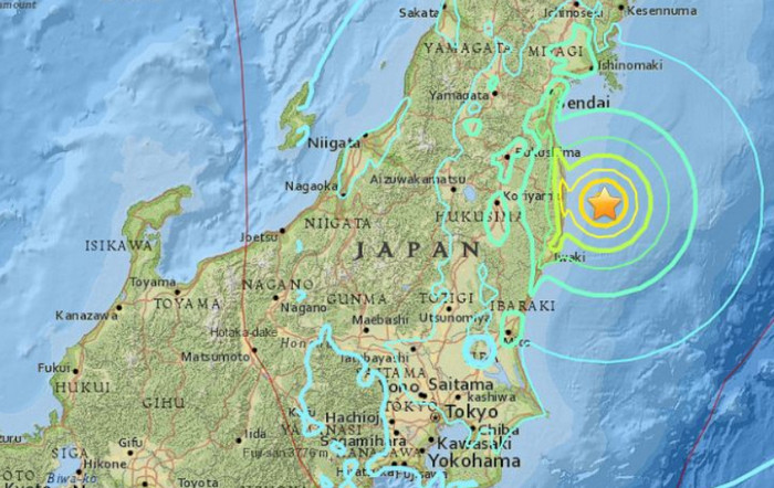 У берегов Японии произошло землетрясение магнитудой 6,1 баллов